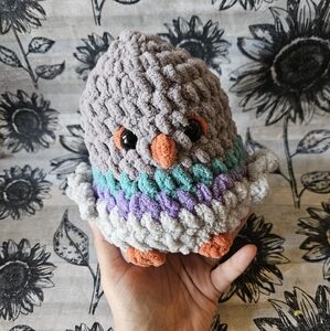 Crochet Pigeon Bird Amigurumi Plushie